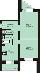 2 х комнатная квартира Я. Купалы