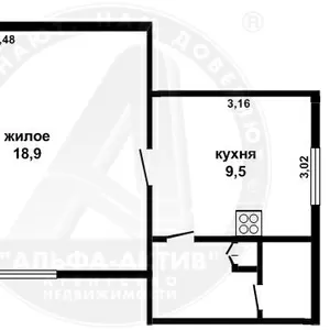 1-комн. квартира,  Жабинковский район,  пос.Ленинский,  Парковая. 122185