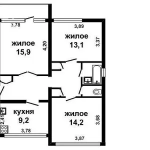 3-комн. квартира,  Брестский р-он,  д.Знаменка,  Юбилейная ул. s151384