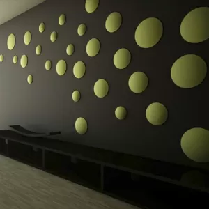 Гипсовая 3D панель «Круги сферические»