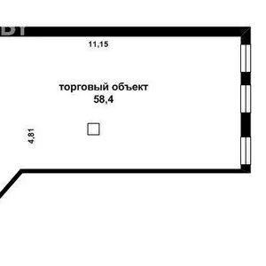 Торговое помещение в аренду общей площадью 58, 4 кв.м. a120053