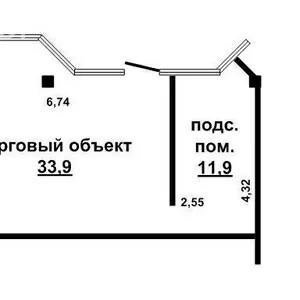 Торговое помещение в собственность 45, 8 кв.м. в г.Бресте. p140407