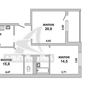 3-комнатная квартира,  г. Брест,  ул. Краснознаменная,  2000 г.п. w180662