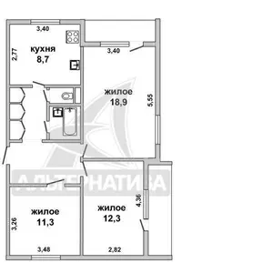 3-комнатная квартира,  г.Высокое,  Строителей ул. w172500