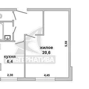 1-комнатная квартира,  г. Брест,  ул. Красногвардейская. w181542