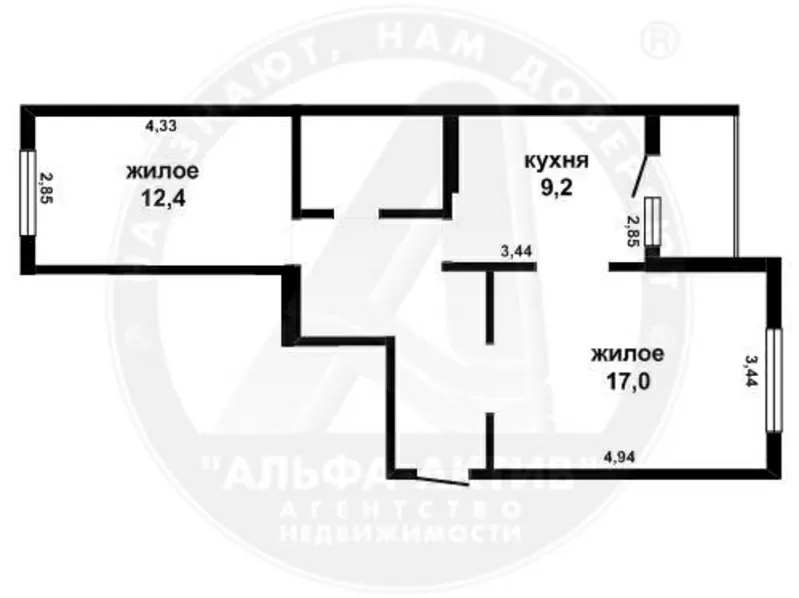 2-комн. квартира,  Брест,  Суворова ул.,  2007 г.п.,  4/10 панел. s140833 2