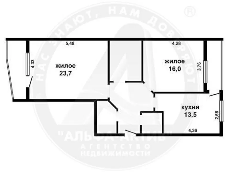 2-комн. квартира,  Брест,  Комсомольская,  6/6 к,  81, 1/39, 7/13, 5. s131685 2