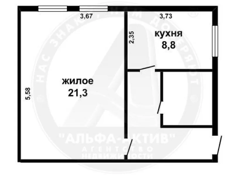 1-комн. квартира,  Брест,  Дзержинского ул.,  до 1917 г.п. s122001 2