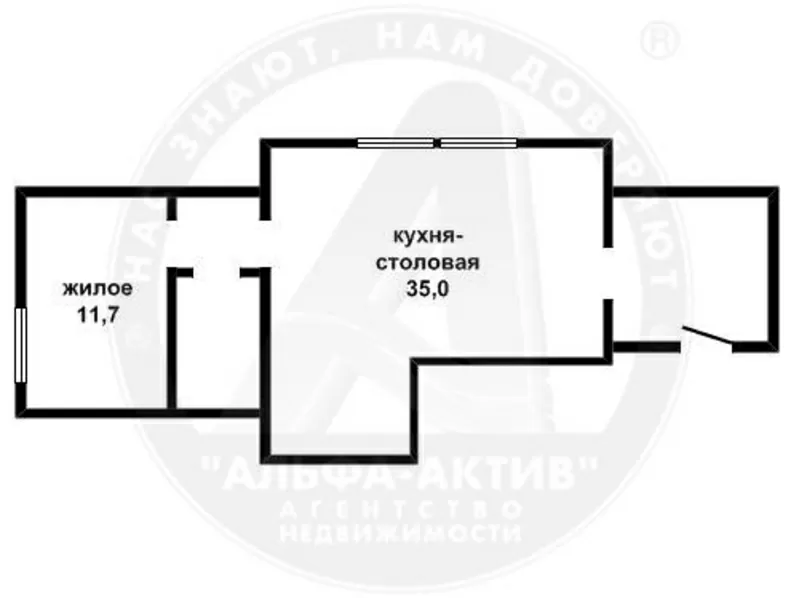 1-комн. квартира,  Брест,  Полоцкая ул.,  2005 г.п.,  2/2 блок. s111481 2