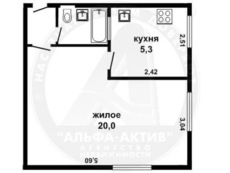 1-комн. квартира,  Брест,  Космонавтов бульвар,  1964 г.п. s141708 2