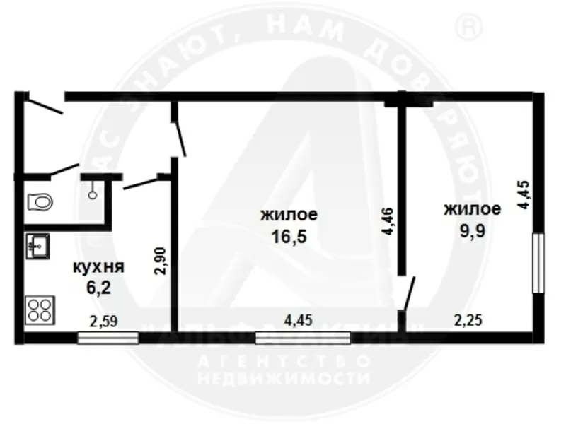 2-к. квартира,  Каменец,  Брестская,  1962,  1/2 к.,  40, 929, 76, 2. 141768 2