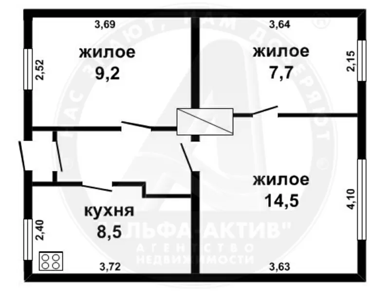 3-комн. квартира,  Жабинковский район,  д.Федьковичи ,  Брестская. 121016 2