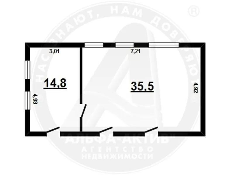 Офисное помещение в аренду в центре Бреста площадью 50, 3 кв.м. 150005