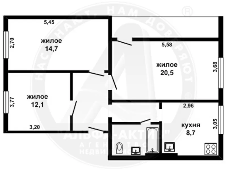 3-комн. квартира,  Брестский район,  д.Остромечево ,  Брестская. 130267 2