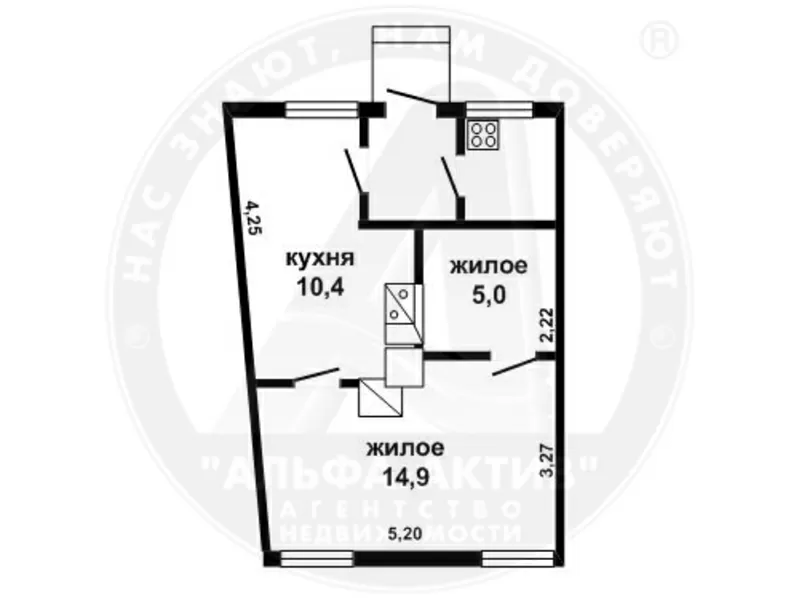 2-комн. квартира,  Высокое,  Ленина,  1/1 кирп.,  34, 719, 810, 4. 140132 6