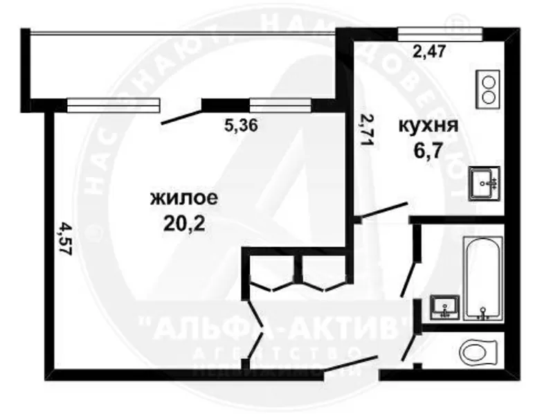 1-комн. квартира,  Брест,  Писателя Смирнова ул.,  1982 г.п. s140452 4