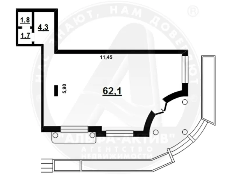 Торговое помещение в аренду в центре Бреста,  69, 9 кв.м. 150032