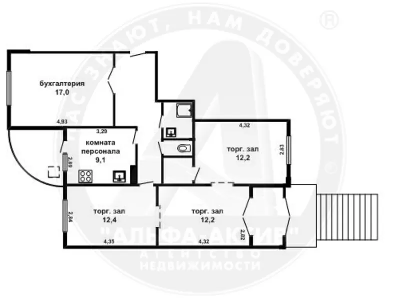 Адм-торговое помещение в собственность,  Брест,  82 кв.м. 140033 2