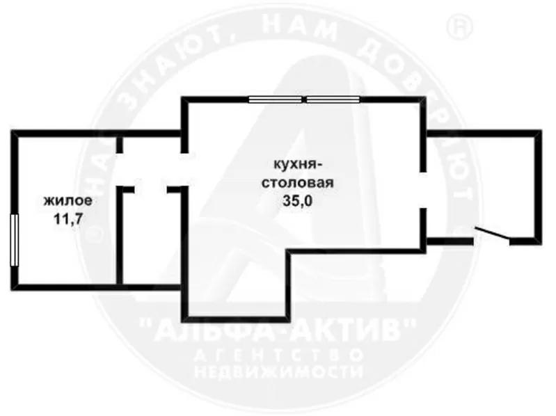 1-комн. квартира,  Брест,  Полоцкая ул.,  2005 г.п.,  2/2 блок. s111481 5