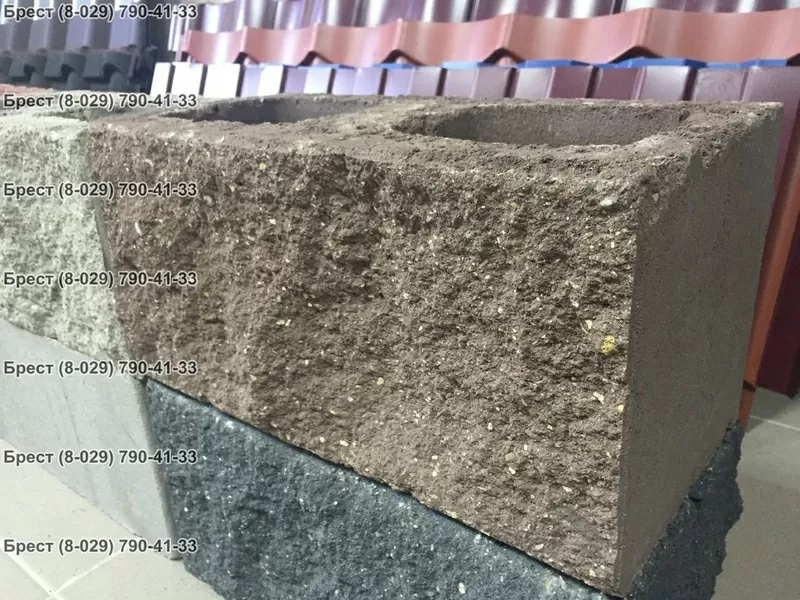 Блок декоративный цветной цементно-песчаный в Бресте 4