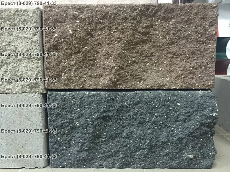Блок декоративный цветной цементно-песчаный в Бресте 8