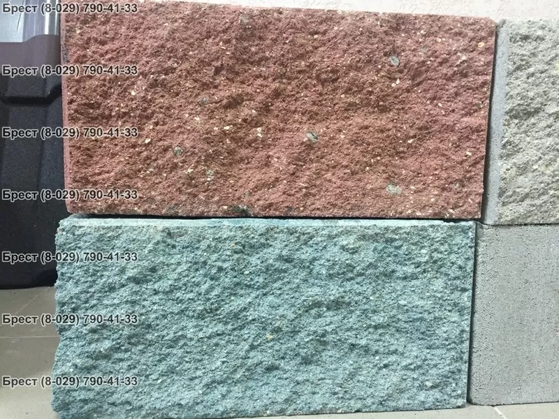 Блок декоративный цветной цементно-песчаный в Бресте 9