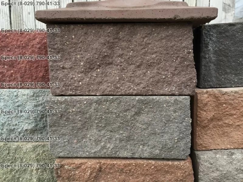 Блок декоративный цветной цементно-песчаный в Бресте 10