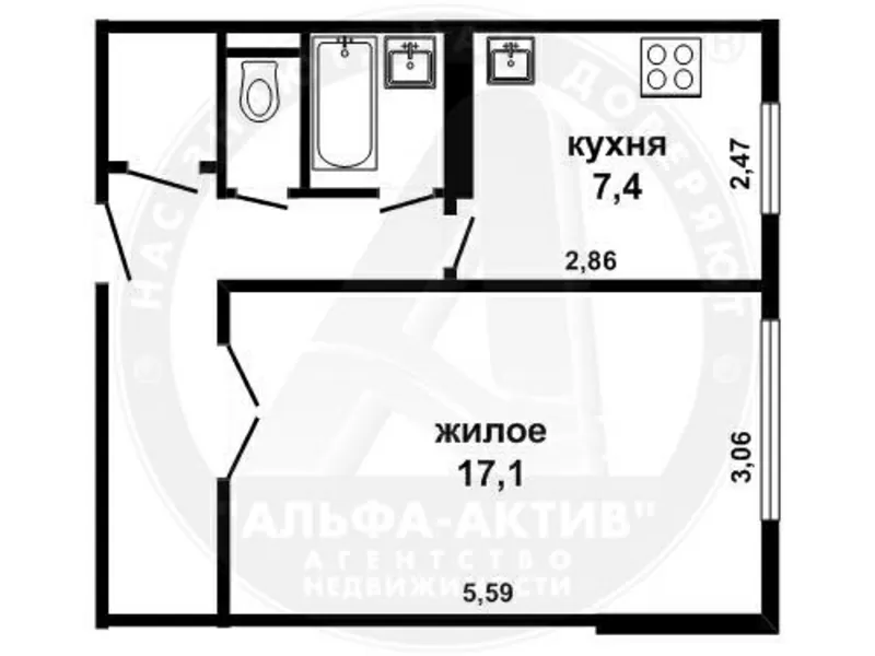 1-комн. квартира,  Брест,  Писателя Смирнова ул.,  1976 г.п. s151366 2