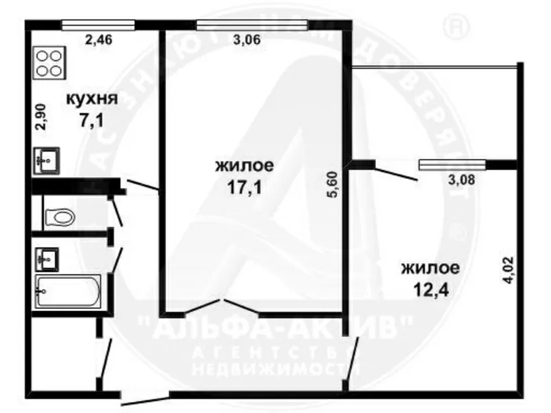 2-комн. квартира,  Брест,  Писателя Смирнова ул.,  1975 г.п. s140960 2