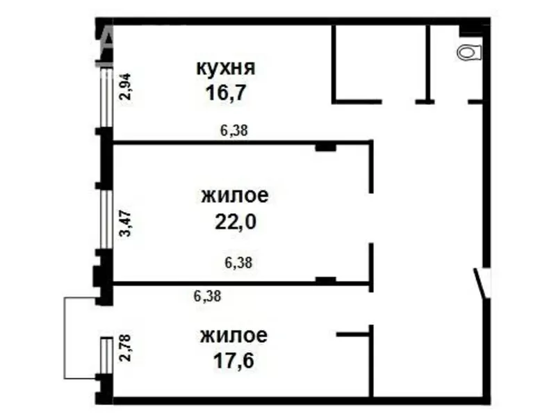 2-комн. квартира,  Брест,  Дзержинского ул.,  2014 г.п. s150921