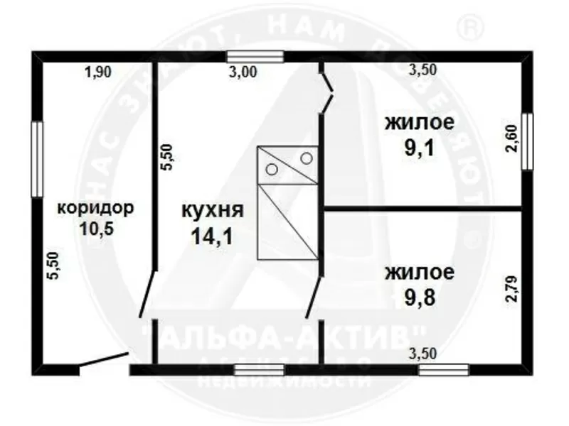 Жилой дом. Брестский р-н. Брус / кирпич / шифер. 1 этаж. d150336 3