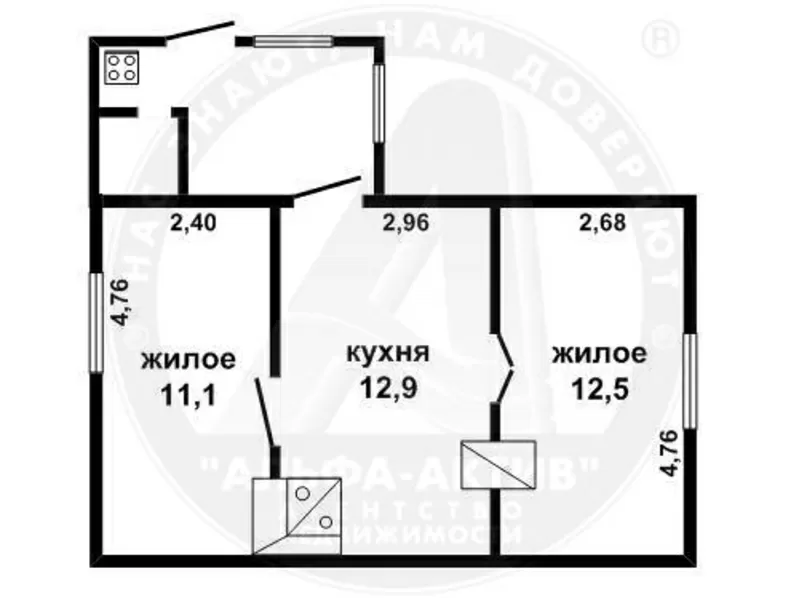 2-комн. квартира,  Брестский район,  п.Домачево,  Свердлова ул. s140567 2