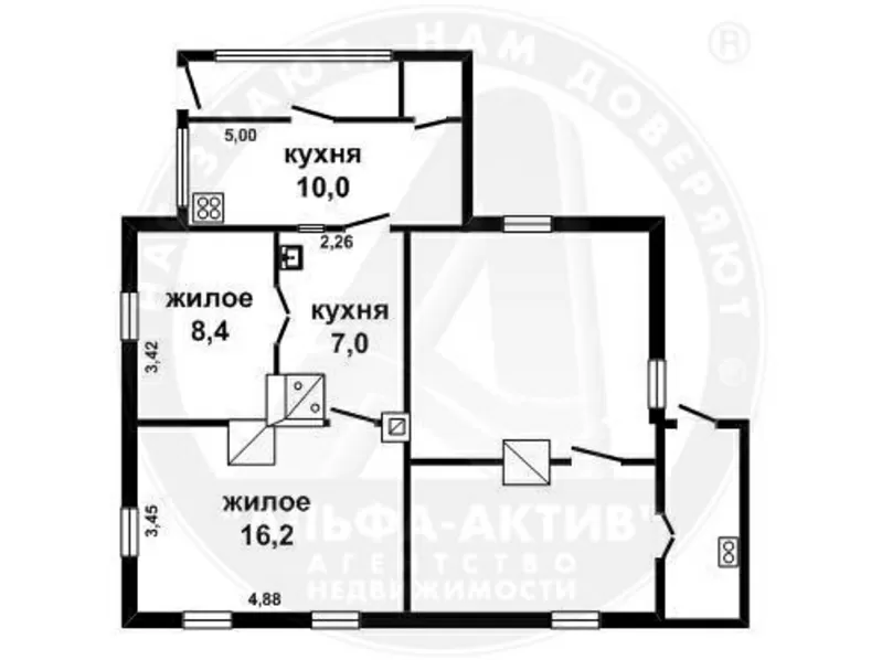 Квартира в доме. Каменецкий р-н.,  г. Высокое. Участок - 0, 0885 га. d14 2