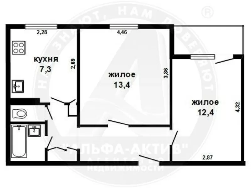 2-комн. квартира,  Каменец,  Брестская ул.,  1989 г.п. s150944 2