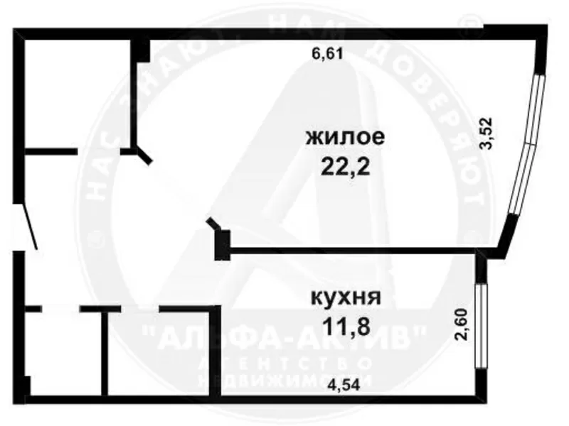 1-комн. квартира,  Брест,  Октябр. Революции ул.,  2013 г.п. s141483 5