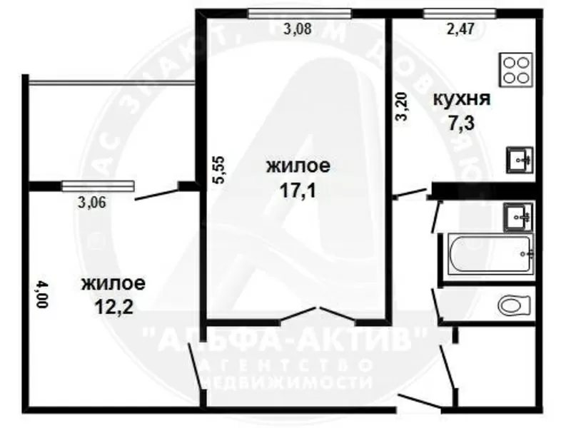 2-комн. квартира,  Кобрин,  700-летия Кобрина ул.,  1993 г.п. s151514 6