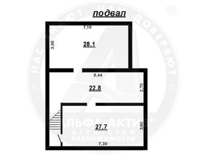 Жилой дом. Жабинковский р-н. Кирпич / шифер. Цоколь + 1 этаж. d150242 3