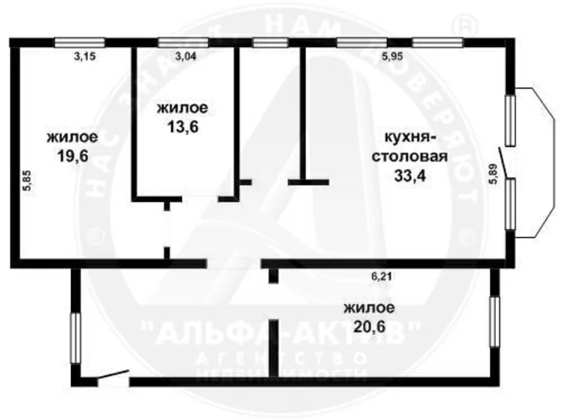 3-комн. квартира,  Брест,  Васнецова ул.,  2/2 кирп. s132076 7