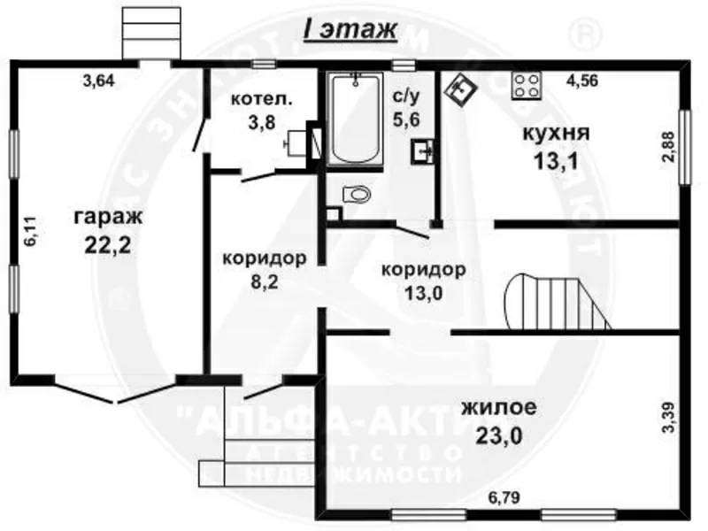 Жилой дом 2011 г.п. г. Кобрин. Блок / кирпич / шифер. 2 этажа. d150264 10