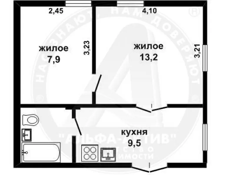 2-комн. квартира,  Брест,  Советская ул.,  1930 г.п.,  1/2 кирп. s132647 5