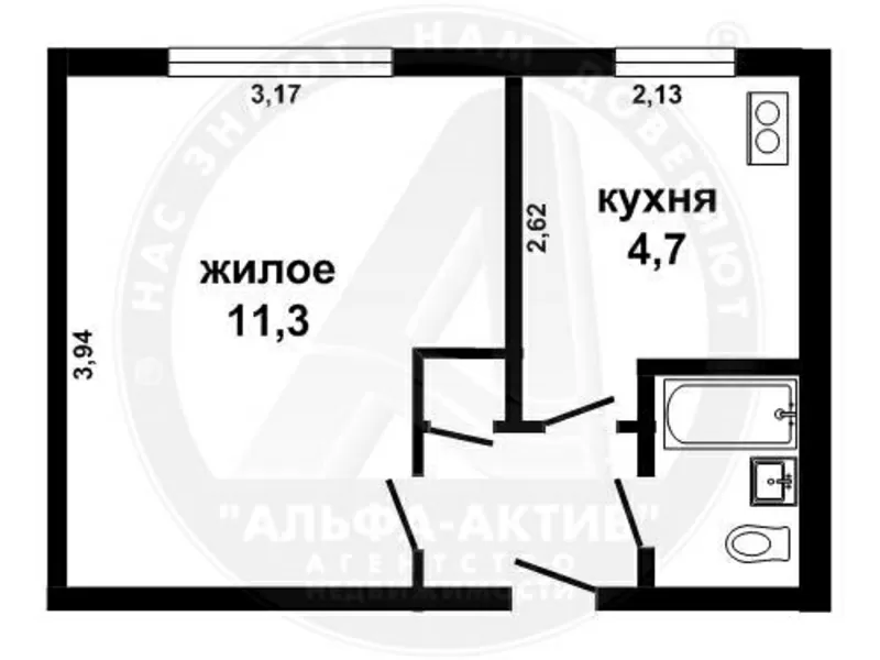 1-комн. квартира,  Брест,  Молодогвардейская ул.,  1980 г.п. s150858 8