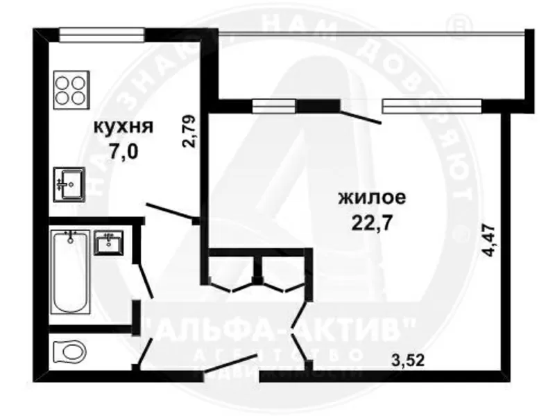 1-комн. квартира,  Брест,  Красногвардейская ул.,  1983 г.п. s141390 2