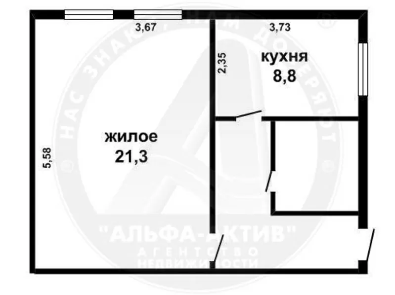 1-комн. квартира,  Брест,  Дзержинского ул.,  до 1917 г.п. s122001 2