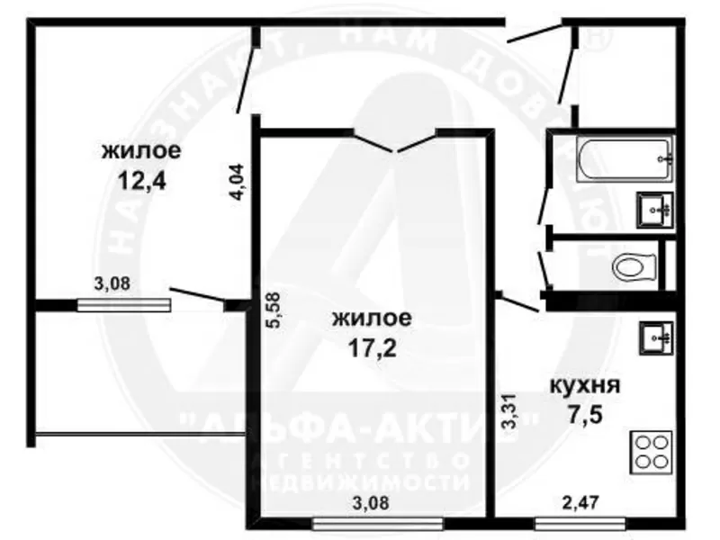 2-комн. квартира,  Брест,  Дубровская ул.,  1978 г.п.,  4/9 панел. s150199 2