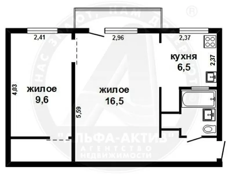 2-комн. квартира,  Брест,  Машерова пр-т,  1966 г.п.,  3/5 кирп. s150795 12