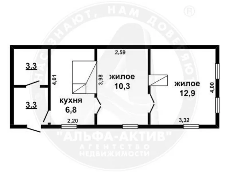 Жилой дом 1950 г.п. Брестский р-н. Брус / шифер. 1 этаж. d150815 4