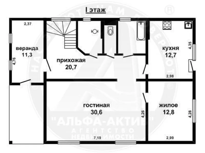 Жилой дом 2012 г.п. Ближайший пригород. Блок / кирпич / шифер. s131706 3