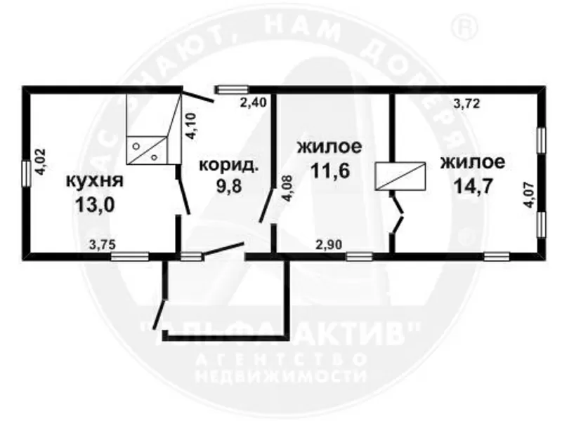 Жилой дом. Брестский р-н. Брус /шифер. 1 этаж. Общ.-49, 1 кв.м. d150634 5