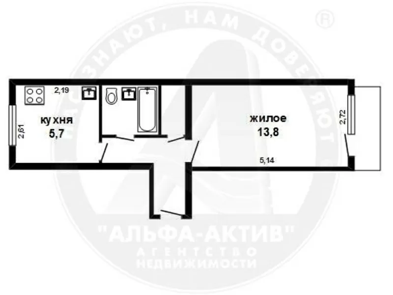 1-комн. квартира,  Брест,  Красногвардейская ул.,  1986 г.п. s151942 5