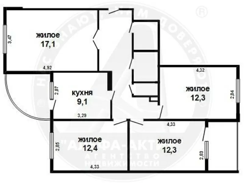 4-комн. квартира,  Брест,  Суворова ул.,  2006 г.п.,  9/9 панел. s152003 14